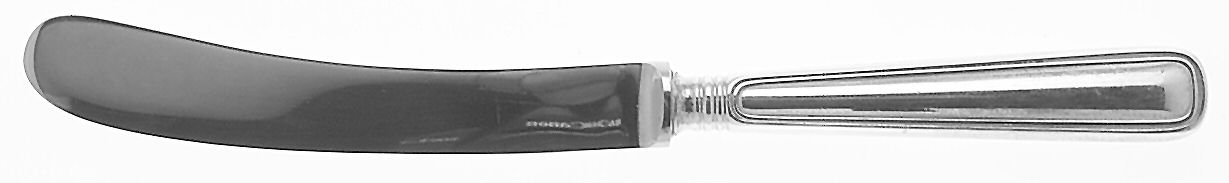 York (Silverplate, No Monograms) Butter Spreader Hollow Hdl-Paddle/Stainless Blade by Birks Silver-1