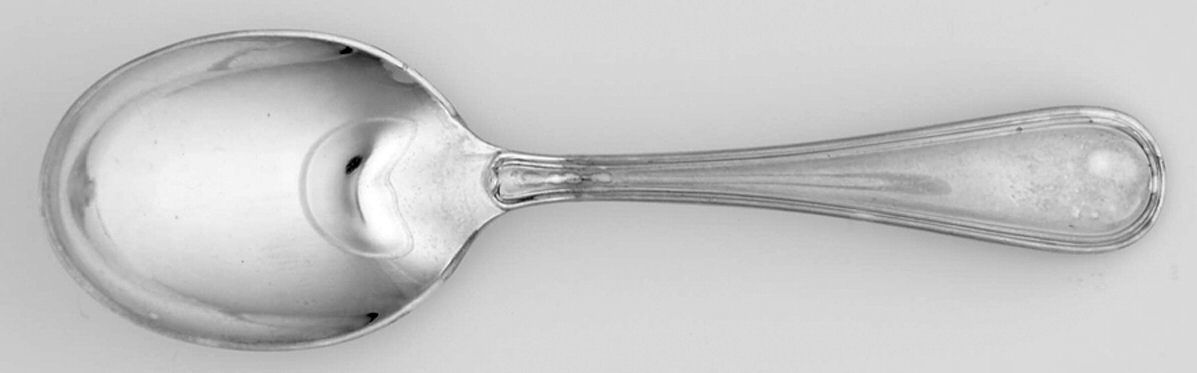 York (Silverplate, No Monograms) Straight Handle Baby Spoon by Birks Silver-1