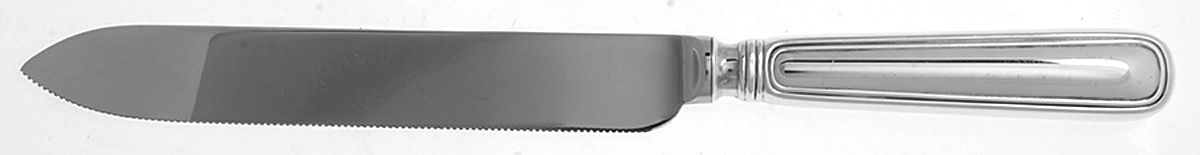 York (Silverplate, No Monograms) Cake Knife with Stainless Blade by Birks Silver-1