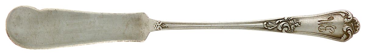 BMN2 (STERLING) Small Flat Handled Butter Spreader by Bruckmann & Sohne-1