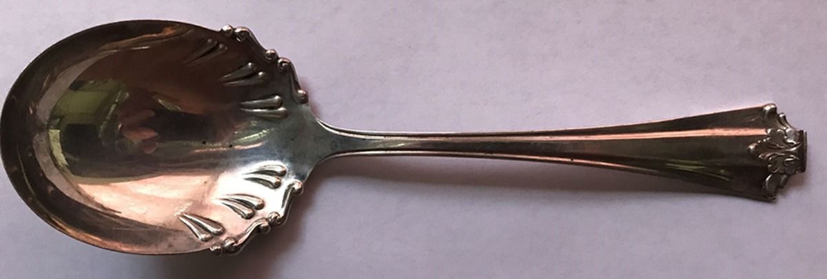 NO 1 (Sterling, 1914) Large Jelly Spoon by Baker Manchester-1