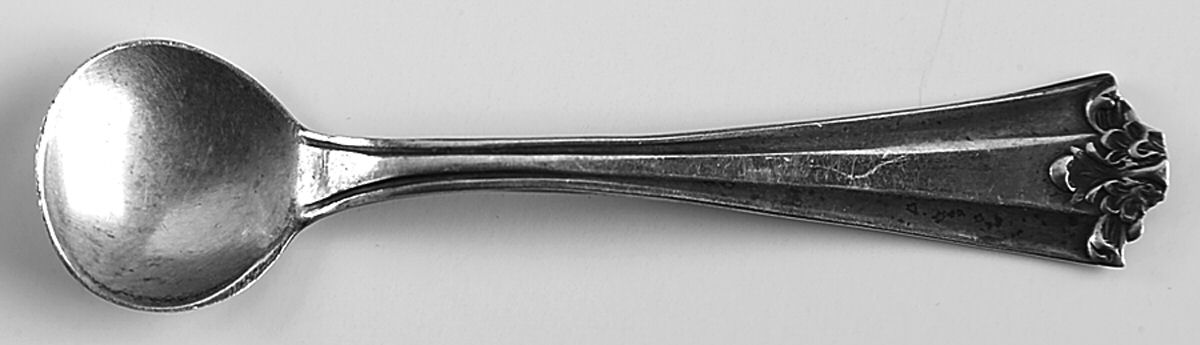 NO 1 (Sterling, 1914) Individual Salt Spoon by Baker Manchester-1