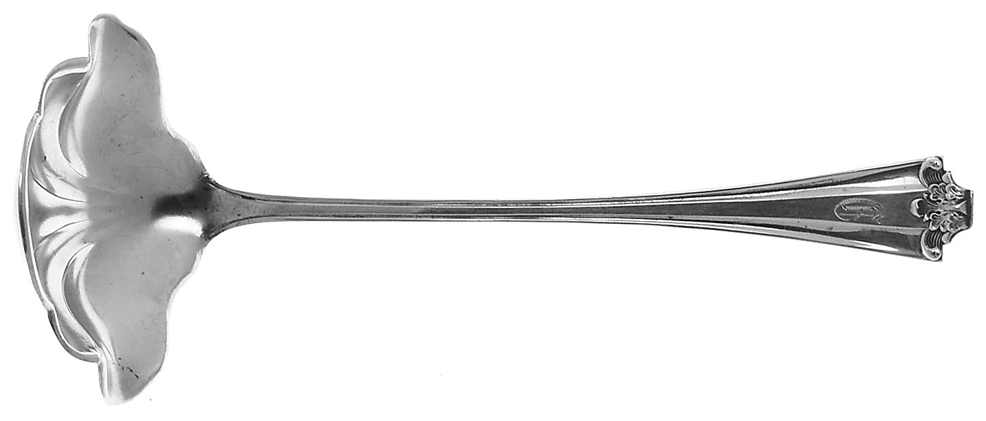 NO 1 (Sterling, 1914) Solid Piece Cream Ladle by Baker Manchester-1