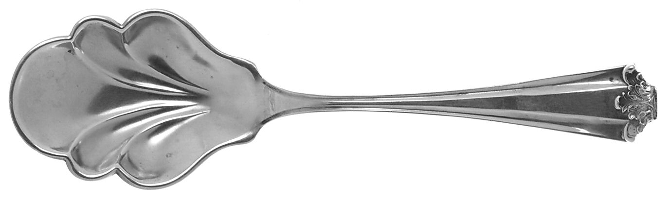 NO 1 (Sterling, 1914) Sugar Shell Spoon by Baker Manchester-1