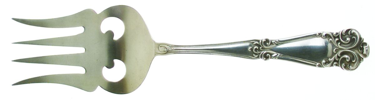 BMS1 (STERLING) Small Solid Cold Meat Serving Fork by Baker Manchester-1