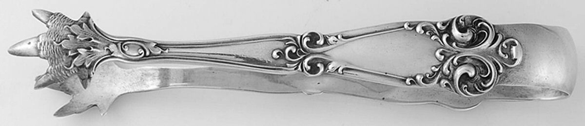 BMS1 (STERLING) Large Sugar Tongs by Baker Manchester-1