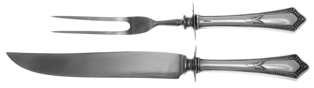 BMS7 (STERLING) Small Stainless Blade 2-Piece Steak Carving Set by Baker Manchester-1