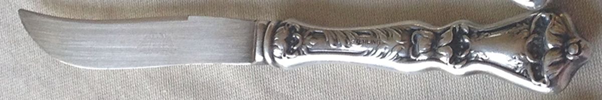 Poppy (Sterling) Individual Fruit Knife with Silverplate Blade by Baker Manchester-1