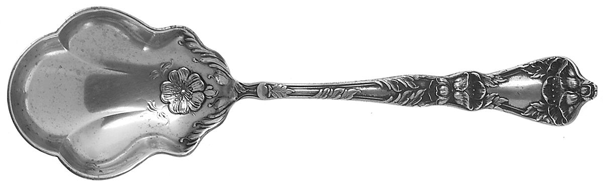 Poppy (Sterling) Preserve Spoon by Baker Manchester-1