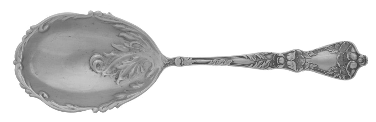 Poppy (Sterling) Solid Pudding Spoon by Baker Manchester-1