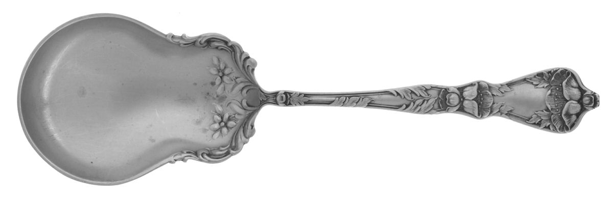 Poppy (Sterling) Solid Salad Serving Spoon by Baker Manchester-1