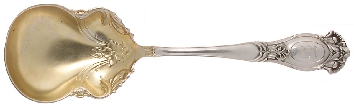 BMS9 (STERLING) Large Solid Berry/Casserole Spoon by Baker Manchester-1