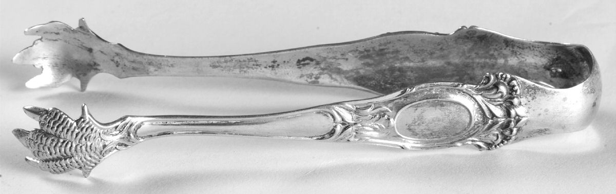 BMS9 (STERLING) Large Sugar Tongs by Baker Manchester-1