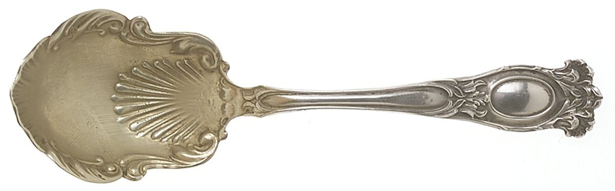 BMS9 (STERLING) Sugar Shell Spoon by Baker Manchester-1