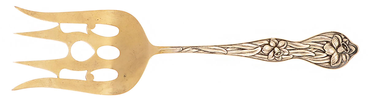 Daffodil (Sterling, 1900) Large Chipped Beef Fork by Baker Manchester-1