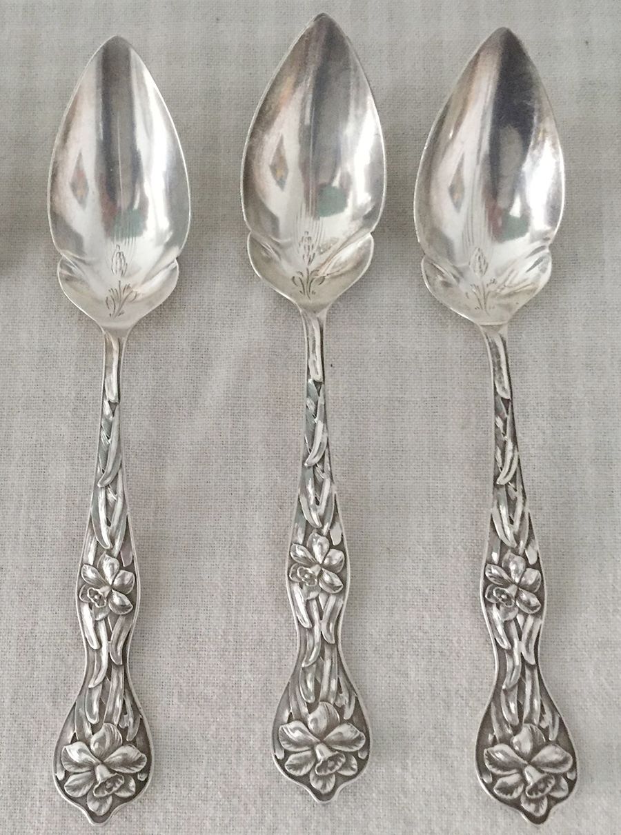 Daffodil (Sterling, 1900) Orange Spoon by Baker Manchester-1