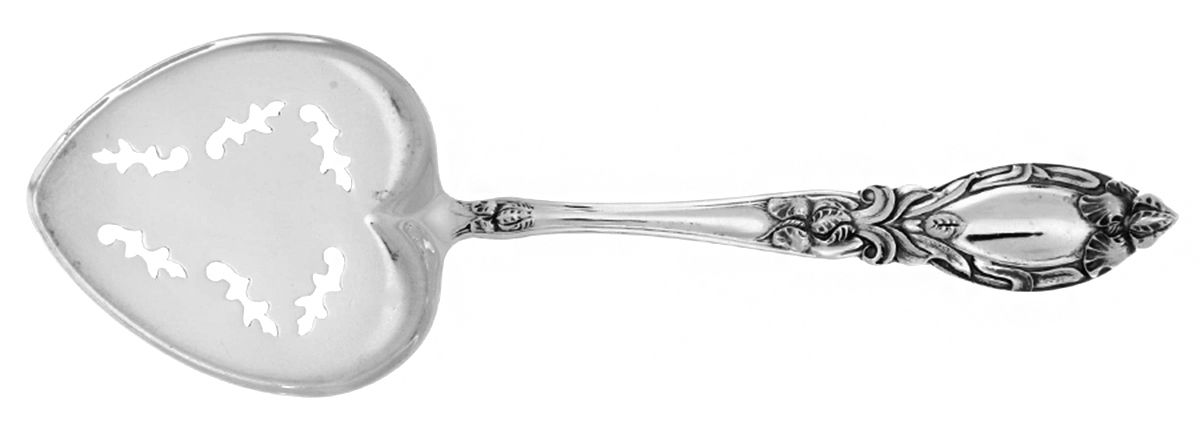Lady Clare (Sterling, 1914) Small Pierced Nut Serving Spoon by Baker Manchester-1