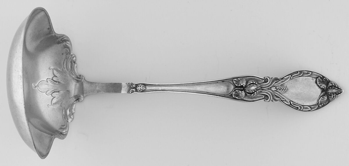 Lady Clare (Sterling, 1914) Solid Gravy Ladle by Baker Manchester-1