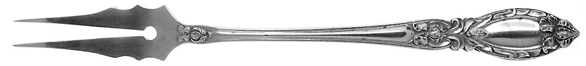 Lady Clare (Sterling, 1914) Short Handle Pickle/Olive Fork by Baker Manchester-1
