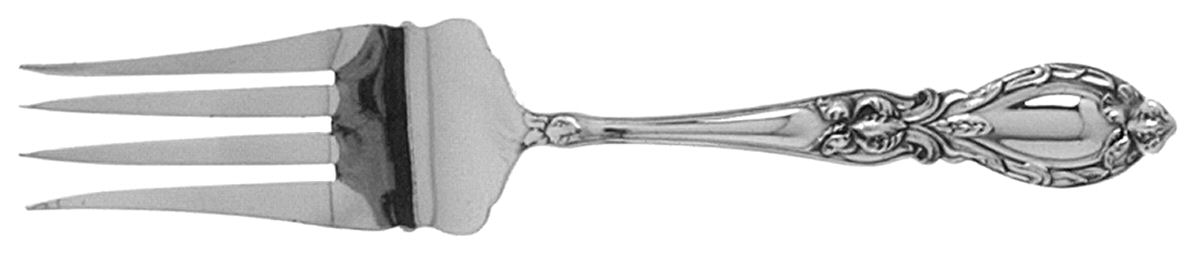 Lady Clare (Sterling, 1914) Small Solid Cold Meat Serving Fork by Baker Manchester-1