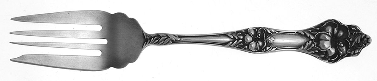 Landers No. 2 (Sterling, 1900, No Monograms) Individual Salad Fork by Baker Manchester-1