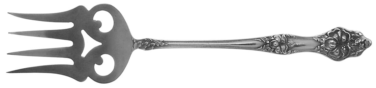 Landers No. 2 (Sterling, 1900, No Monograms) Small Chipped Beef Fork by Baker Manchester-1