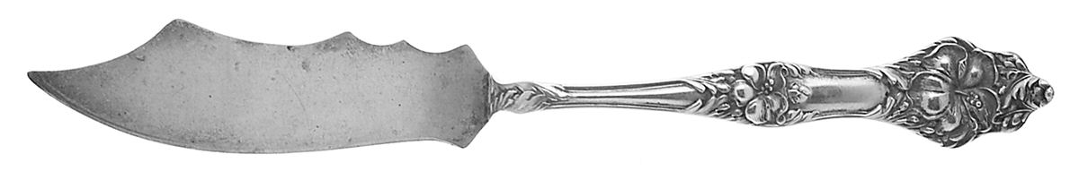 Landers No. 2 (Sterling, 1900, No Monograms) Flat Handle Master Butter Knife by Baker Manchester-1