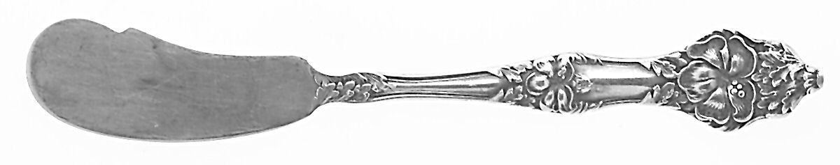 Landers No. 2 (Sterling, 1900, No Monograms) Flat Handle Butter Spreader by Baker Manchester-1