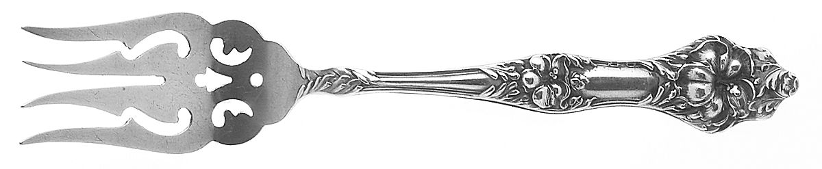 Landers No. 2 (Sterling, 1900, No Monograms) Small Chipped Beef Fork by Baker Manchester-1