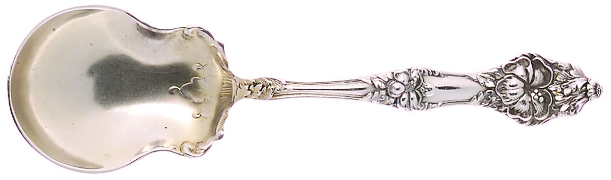 Landers No. 2 (Sterling, 1900, No Monograms) Small Ice Cream Spoon by Baker Manchester-1