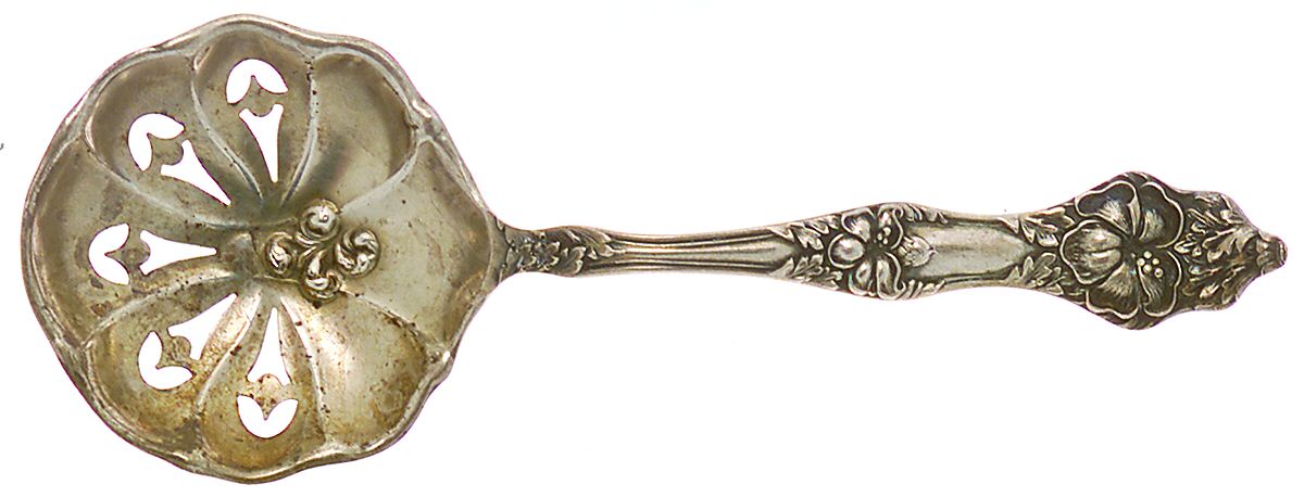 Landers No. 2 (Sterling, 1900, No Monograms) Solid Bon Bon Spoon by Baker Manchester-1