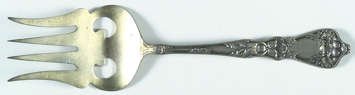 Landers No. 2 (Sterling, 1900, No Monograms) Large Chipped Beef Fork by Baker Manchester-1