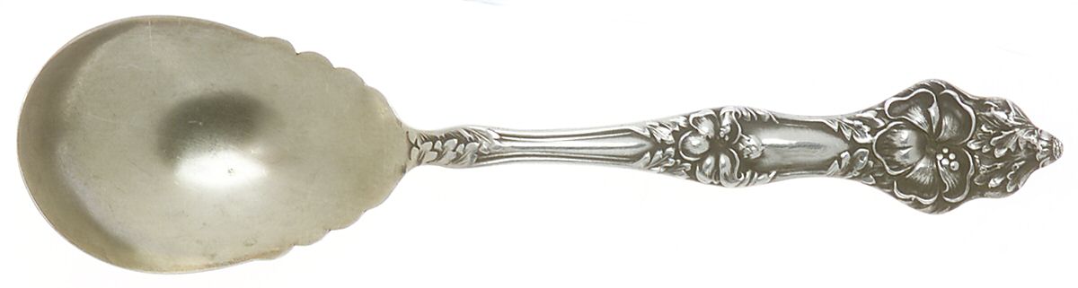 Landers No. 2 (Sterling, 1900, No Monograms) Sugar Spoon by Baker Manchester-1