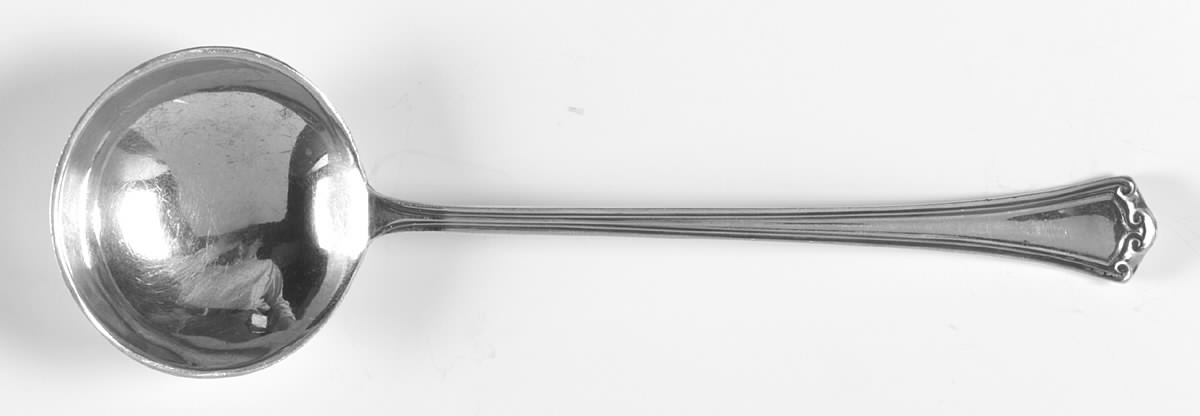 Roanoke (Sterling, 1918, No Monograms) Round Bowl Soup Spoon (Cream Soup) by Baker Manchester-1