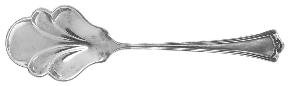 Roanoke (Sterling, 1918, No Monograms) Sugar Shell Spoon by Baker Manchester-1
