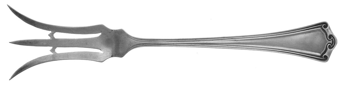 Roanoke (Sterling, 1918, No Monograms) Lemon Fork by Baker Manchester-1
