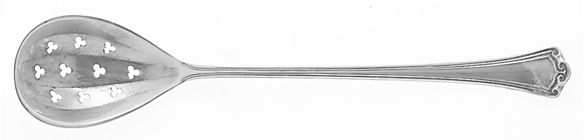 Roanoke (Sterling, 1918, No Monograms) Pierced Bowl Short Handle Olive Spoon by Baker Manchester-1