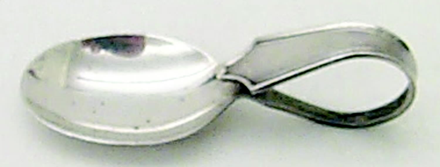 Roger Williams (Sterling, 1918) Curved Handle Baby Spoon by Baker Manchester-1