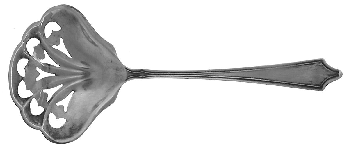 Roger Williams (Sterling, 1918) Small Pierced Nut Serving Spoon by Baker Manchester-1