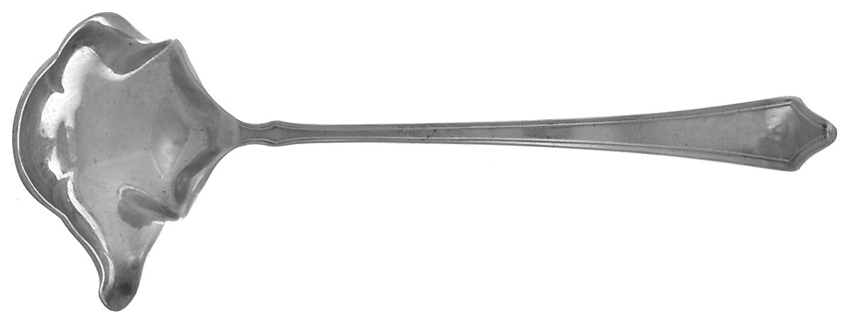 Roger Williams (Sterling, 1918) Solid Piece Cream Ladle by Baker Manchester-1