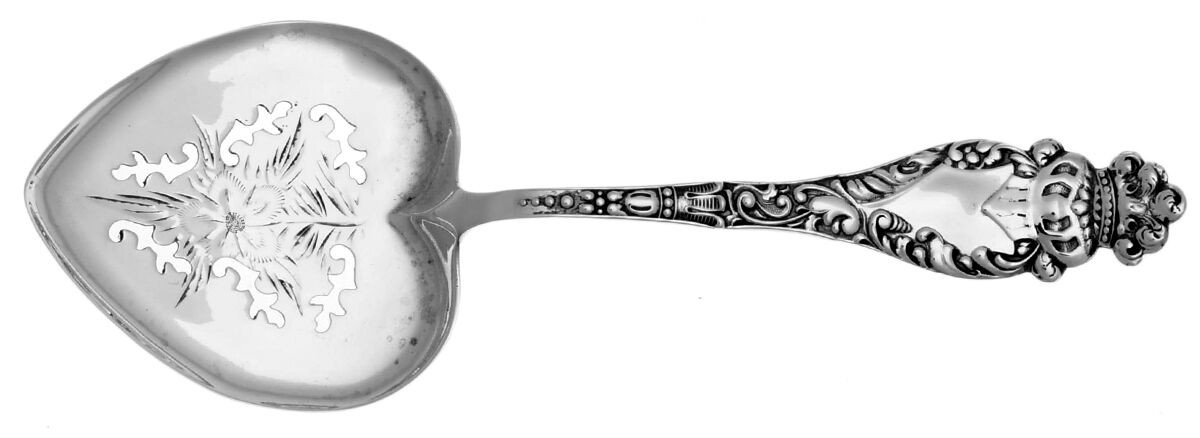 Spartan (Sterling, 1898) Small Pierced Nut Serving Spoon by Baker Manchester-1