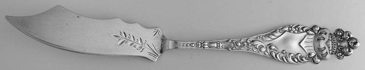Spartan (Sterling, 1898) Flat Handle Master Butter Knife by Baker Manchester-1