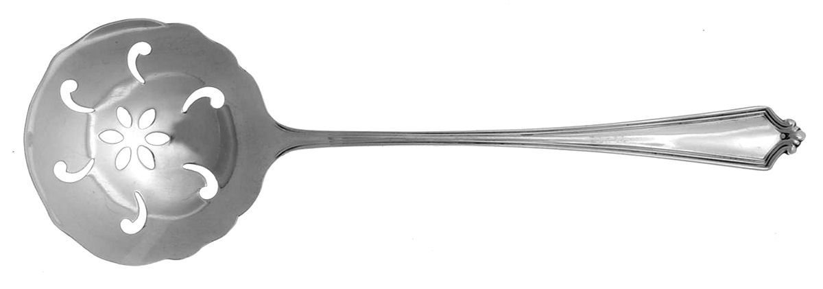 Van Buren (Sterling, 1916) Small Pierced Nut Serving Spoon by Baker Manchester-1