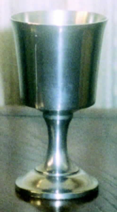 Colonial (Pewter, Hollowware) Wine Goblet by Luther Boardman & Son-1