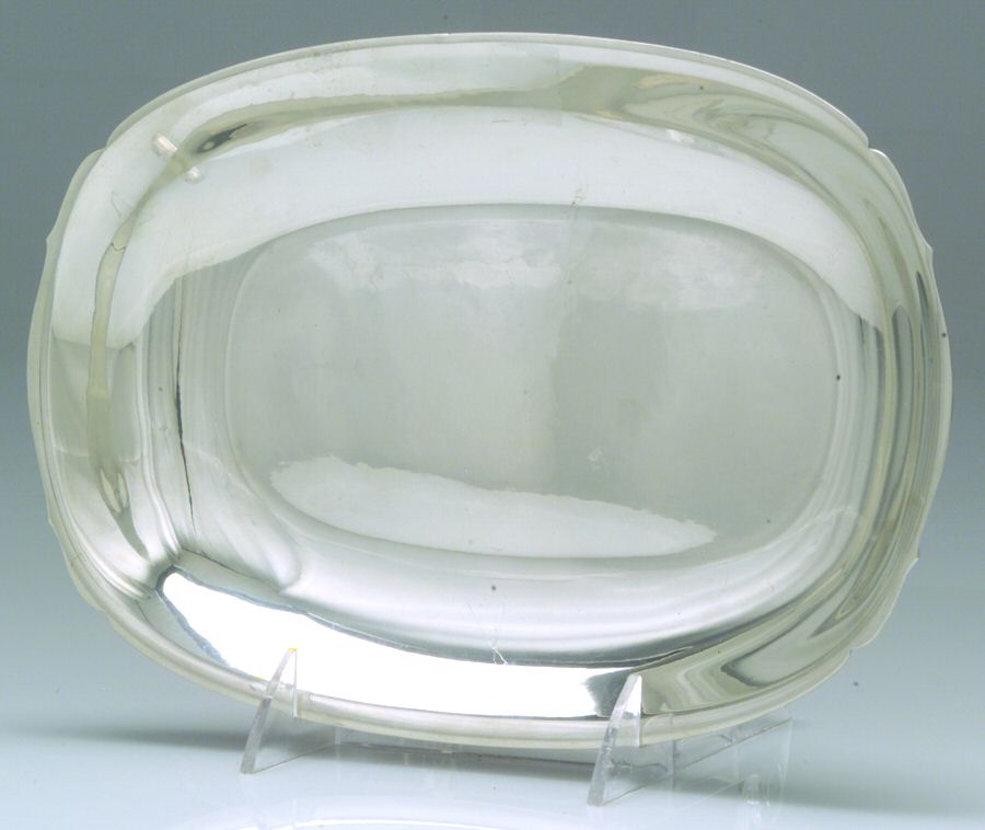Colonial (Pewter, Hollowware) Bread Tray by Luther Boardman & Son-1