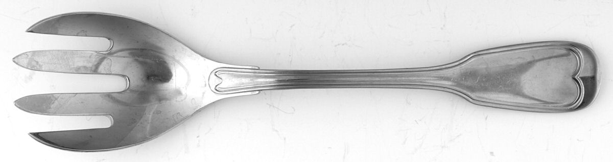 Klassich Faden (Stainless) Solid Salad Serving Fork by Bremer Silberschmied-1