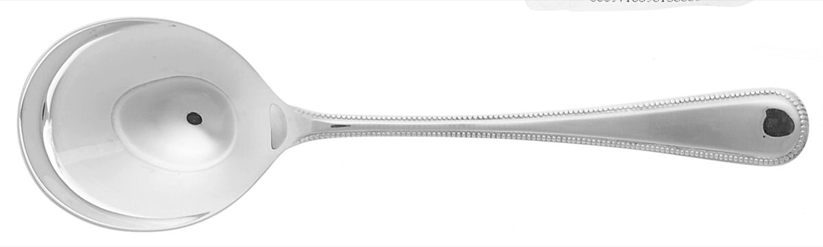 Bead (Silverplate) Round Bowl Soup Spoon (Gumbo) by George Butler-1