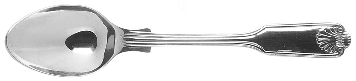 Fiddle Thread and Shell (Silverplate, 1980) Demitasse Spoon by George Butler-1