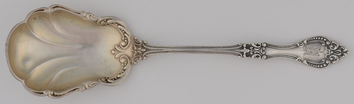 Helena (Sterling, 1900) Small Solid Berry/Casserole Spoon by R. Blackinton & Co-1