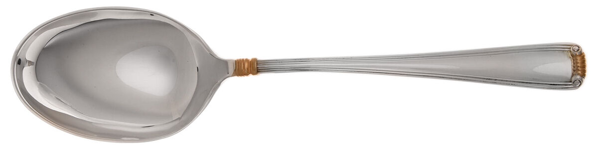 Marie Louise Gold (Sterling, Gold Accent) Tablespoon (Serving Spoon) by R. Blackinton & Co-1